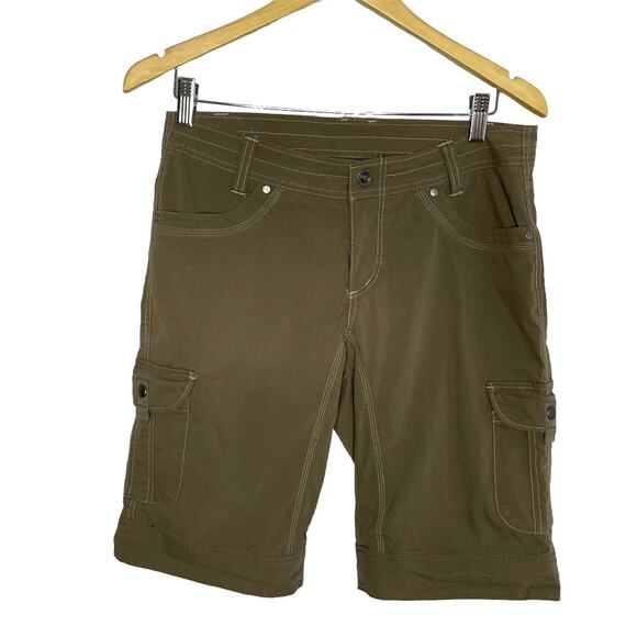 Kuhl Free Range Hiking Outdoor Shorts 11" Women'sCamping Dark Olive Sz 8